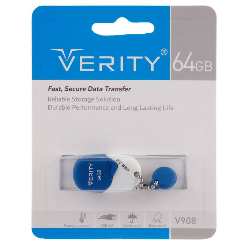 فلش وریتی VERITY USB 3.0 مدل V- 908 ظرفیت 64 گیگابایت