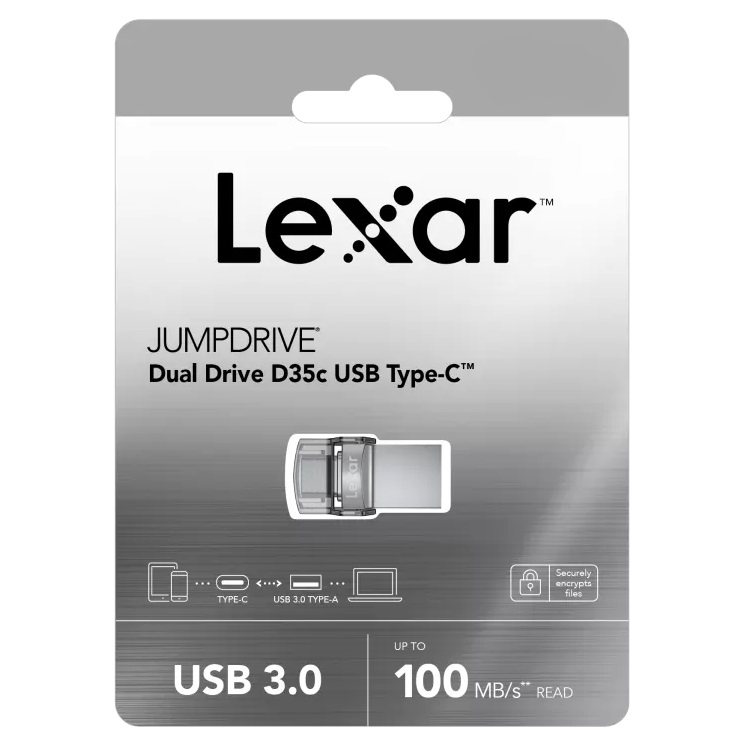 فلش 32 گیگ لکسار Lexar JumpDrive D35c OTG Type-C USB3.0