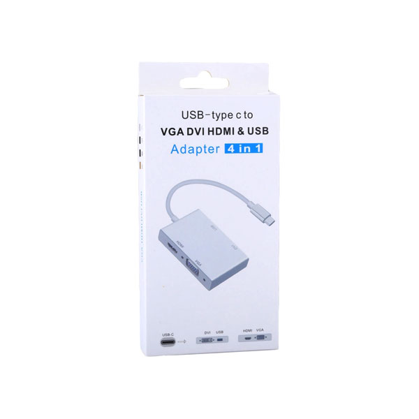 تبدیل Type c به VGA/ DVI/HDMI/USB3.0 به شما این امکان را می دهد تا خروجی type-c دستگاه خود را با استفاده از این مبدل به VGA/ DVI/HDMI/USB3.0 تبدیل نموده و در دستگاههای مورد نیاز مانند تلویزیون و مانیتور و ... استفاده نمائید. تبدیل تایپ سی Type C به VGA- HDMI- DVI- USB 3.0
